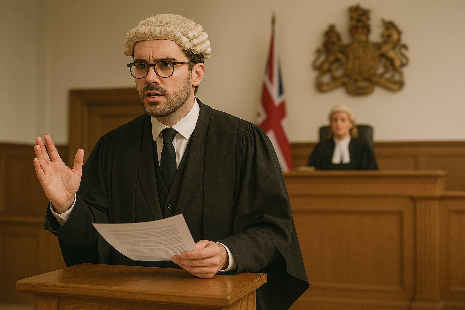 Barrister reviewing appeal papers